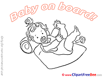 Lying Clipart Baby on board free Images