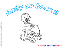 Quad Baby on board free Images download