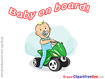 Quad Clip Art download Baby on board