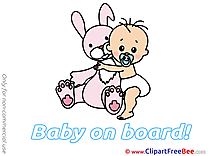 Rabbit Pics Baby on board free Cliparts