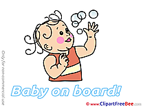 Soap Bubbles free Cliparts Baby on board