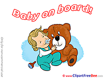 Teddy Bear free Cliparts Baby on board