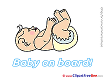 Upside Down Baby on board download Illustration