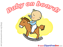 Wooden Horse printable Baby on board Images