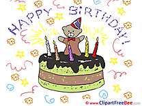 Bear Cake Clipart Birthday free Images