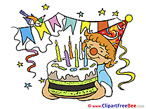 Clown Cake Birthday Clip Art for free