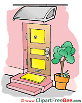 Plant Door House Clipart free Illustrations