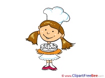 Cake Cook Girl free Cliparts for download