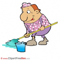 Cleaning Man download Clip Art for free