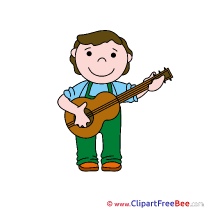 Guitarist Guitar download printable Illustrations