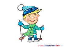 Skier Boy free printable Cliparts and Images