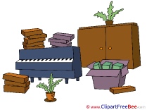 Transportation Piano Plants Cliparts printable for free