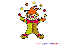 Circus Juggler printable Illustrations Carnival