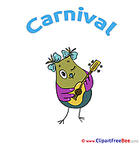 Guitar Owl Clipart Carnival Illustrations