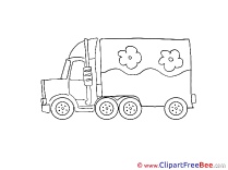 Flowers Truck download printable Illustrations