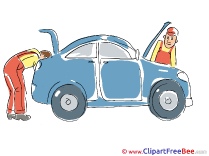 Men Mechanics Car Repairs Clipart free Illustrations