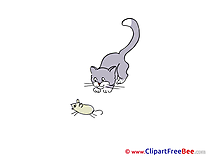 Mouse Cat download printable Illustrations