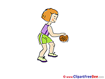 Basketball Girl Pics printable Cliparts