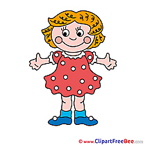 Dress Girl Clipart free Illustrations