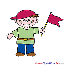 Flag Boy Clipart free Illustrations