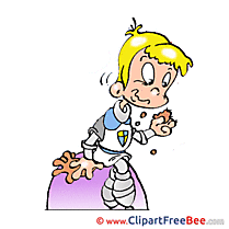 Knight Boy Eating download Clip Art for free