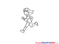 Run Girl download printable Illustrations