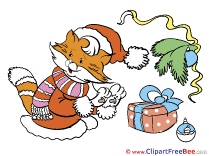 Cat Present Clip Art download Christmas