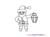 Coloring Santa Claus Christmas download Illustration