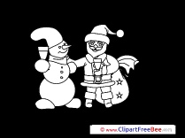 Coloring Snowman Pics Christmas free Cliparts