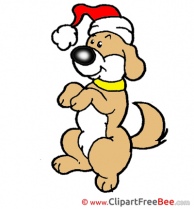 Dog printable Christmas Images