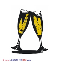 Glasses Champagne free Cliparts Christmas