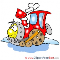Locomotive Christmas Clip Art for free