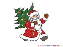 Santa Claus Tree printable Christmas Images