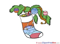 Sock printable Illustrations Christmas
