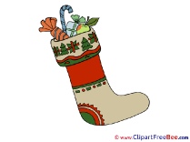 Sock with Presents printable Illustrations Christmas