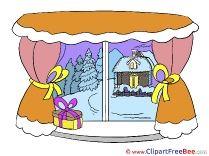 Window Present printable Christmas Images