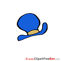 Blue Hat Cliparts printable for free