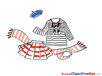 Skirt Scarf Blouse free printable Cliparts and Images