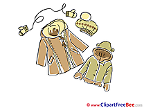 Winter Clothes download printable Illustrations