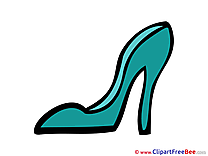 Women's Shoe Cliparts printable for free