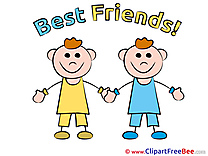 Boys Children Best Friends Illustrations for free