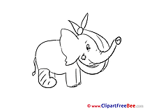 Elephant free Cliparts Get Well Soon