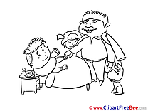 Family Dad Dog Boy Clipart Get Well Soon free Images