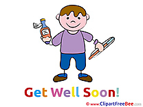 Kid Boy Get Well Soon Clip Art for free