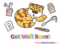 Sleeping Cat Pics Get Well Soon free Cliparts