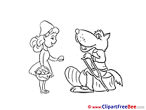 Wolf Little Red Riding Hood Clipart Get Well Soon Illustrations