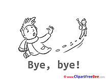 Children Boys Clip Art download Goodbye