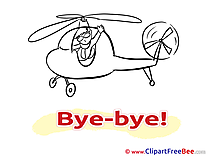 Helicopter Man free Illustration Goodbye