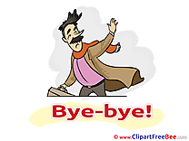 Man Pics Goodbye Illustration