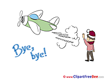 Plane Child Boy Goodbye download Illustration